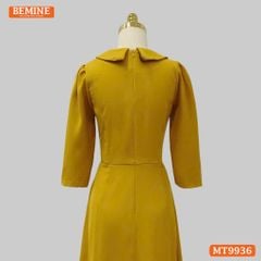Đầm thiết kế BEMINE cổ sen dáng chữ A tay lửng phù hợp đi làm, đi chơi và đi tiệc-MT9936