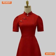 Đầm thiết kế BEMINE cổ tàu nút kiểu dáng chữ A phù hợp đi làm, đi chơi-MT9971