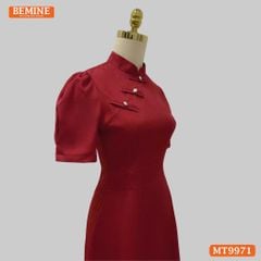 Đầm thiết kế BEMINE cổ tàu nút kiểu dáng chữ A phù hợp đi làm, đi chơi-MT9971