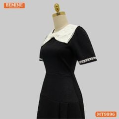 Đầm thiết kế BEMINE cổ tròn kiểu nơ phối ren dáng chữ A phù hợp đi làm, đi chơi-MT9996