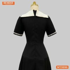 Đầm thiết kế BEMINE cổ tròn kiểu nơ phối ren dáng chữ A phù hợp đi làm, đi chơi-MT9996