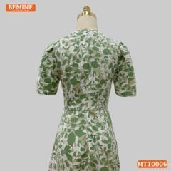 Đầm thiết kế BEMINE cổ V kiểu nơ dáng chữ A phù hợp đi làm, đi chơi-MT10006