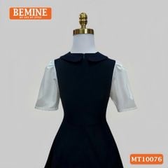 Đầm thiết kế BEMINE cổ sen phối viền gợn sóng dáng chữ A phù hợp đi làm, đi tiệc-MT10076