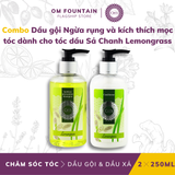  Combo Dầu gội Ngừa rụng và kích thích mọc tóc dành cho tóc dầu Sả Chanh Lemongrass 