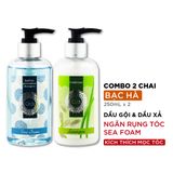  Combo Dầu Gội sạch gàu và ngừa rụng kích thích mọc tóc Tinh Dầu Bạc Hà Sea Foam 