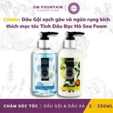  Combo Dầu Gội sạch gàu và ngừa rụng kích thích mọc tóc Tinh Dầu Bạc Hà Sea Foam 