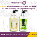  Combo Dầu gội Ngừa rụng và kích thích mọc tóc Tinh dầu Gừng Sẻ & Sả Ginger Lemongrass 