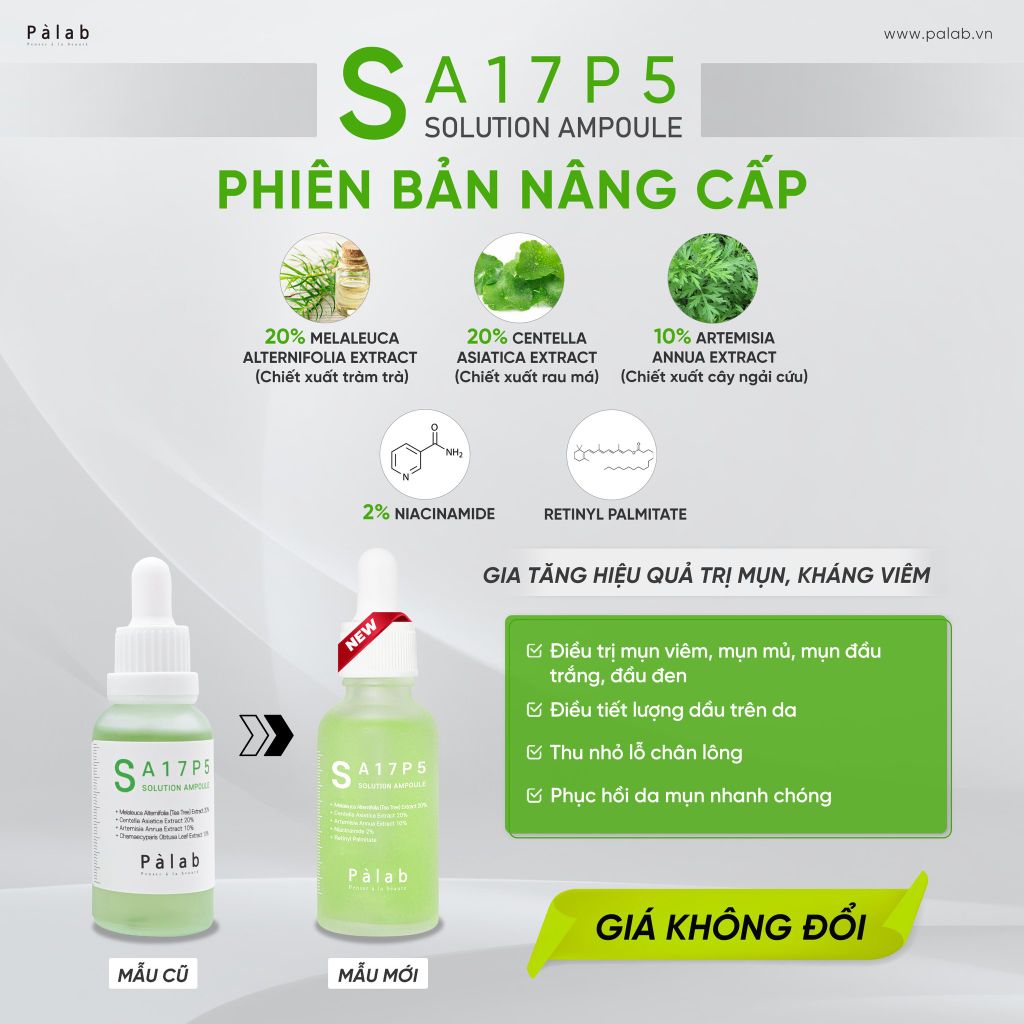 Palab Tinh Chất Giảm Mụn,Thu Nhỏ Lỗ Chân Lông Pàlab S A17P5 Solution Ampoule ...