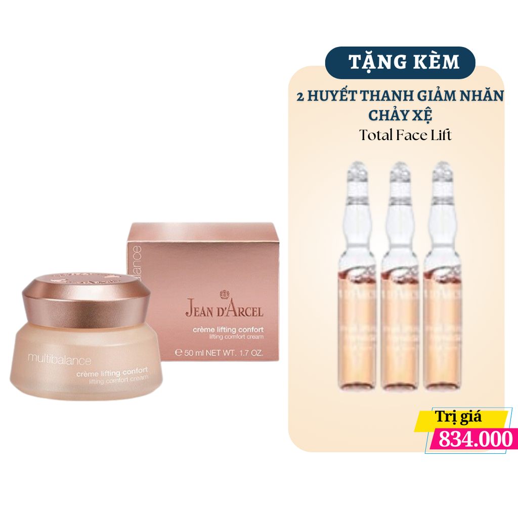 (KHUYẾN MẠI SỐC) Kem Dưỡng Trẻ Hóa Da, Giảm Nếp Nhăn Và Chảy Xệ Jean D'Arcel Lifting Comfort Cream