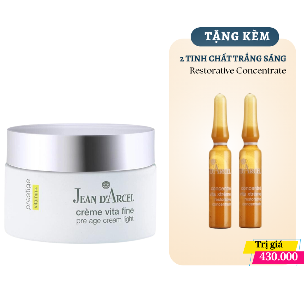 (TẶNG QUÀ) Kem Dưỡng Trắng Da, Ngăn Ngừa Lão Hóa Jean D'Arcel Pre-age Cream Light (J76)