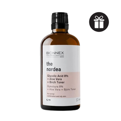 (GIẢM GIÁ 25%) Nước cân bằng Làm Sáng Da, Tẩy Tế bào chết Bionnex The Nordea Glycolic Acid 8% + Aloe vera + Birch Toner