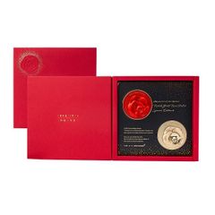 Set 2 Phấn Nước Ohui Ultimate Cover Cushion Moisture Red & Gold Rose Petal