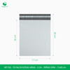  MT1TX2 - 17x30 cm - Túi nilon đóng hàng - 2 lớp - Trắng xám 