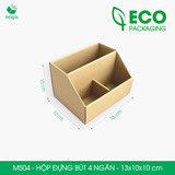  MS04 - HỘP ĐỰNG BÚT ĐA NĂNG 4 NGĂN BẰNG GIẤY CARTON 