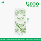  TÚI GIẤY BÁNH MÌ IN SẴN HỌA TIẾT NHIỀU MẪU - 24x9.5x4.5 cm 