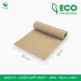  MGH1X - 0.5x50m - CUỘN GIẤY KRAFT GÓI HÀNG MÀU XÁM 