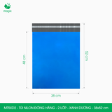  MT5XD2 - 38x52 cm - Túi nilon đóng hàng - 2 lớp - Xanh dương 