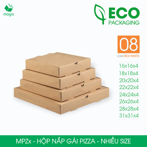 Hộp nắp gài Pizza trơn