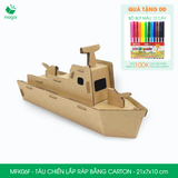  MFK06F - Tàu chiến lắp ráp bằng carton - 21x7x10 cm 