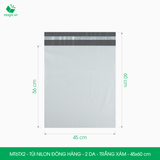  MT6TX2 - 45x60 cm - Túi nilon đóng hàng - 2 lớp - Trắng xám 