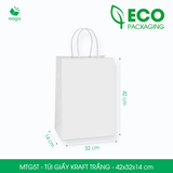  MTG5T  - 42x32x14cm - Túi giấy Kraft màu trắng 