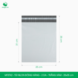  MT3TX2 - 25x35 cm - Túi nilon đóng hàng - 2 da - Trắng xám 