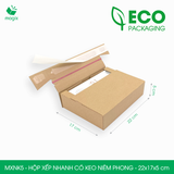  MXNK5 - Hộp xếp nhanh có keo niêm phong - 22x17x5 cm 