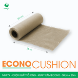  MHP7X - 50cm x 25m - Cuộn giấy tổ ong - Kraft xám Siêu Tiết Kiệm ECONO 