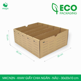  MKCNxN - Khay giấy có chia ngăn - Nâu - Nhiều size 
