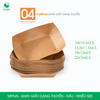  MFPxN - Khay giấy kraft dáng thuyền đựng thực phẩm - Nhiều size 