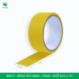  BKS1V - Băng keo Simili - Vàng - Khổ 5cm x 7m - 6 cuộn/cây 