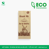  MFT1N2NN - Túi bánh mì nâu in nâu đỏ - "Cối xay gió" - 24x9.5x4.5 cm 