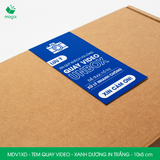  MDV1XD - Tem dán quay video - Xanh dương in trắng - 10x5 cm 