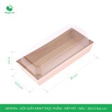  MFHP3N - Hộp giấy kraft thực phẩm - Nắp PET - Nâu - 20x12.5x6 cm 