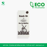  MFT1T2N - Túi bánh mì trắng in nâu - "Cối xay gió" - 24x9.5x4.5 cm 