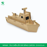  MFK06F - Tàu chiến lắp ráp bằng carton - 21x7x10 cm 