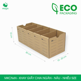  MKCNxN - Khay giấy có chia ngăn - Nâu - Nhiều size 