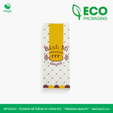 MFT2T6VD - Túi bánh mì trắng in vàng đỏ - "Premium quality" - 24x9,5x4,5 cm 