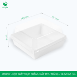  MFHPxT - Hộp giấy kraft thực phẩm - Nắp PET - Trắng - Nhiều Size 