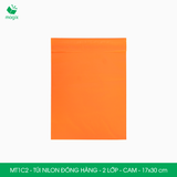  MT1C2 - 17x30 cm - Túi nilon đóng hàng - 2 lớp - Cam 