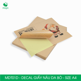  MDT01D - Decal giấy da bò A4 - 50 tờ/ xấp 