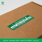  MDV2XL - Tem dán quay video - Xanh lá in trắng - 13x3,5 cm 