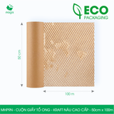  MHP9N - 50cm x 100m - Cuộn giấy tổ ong - Kraft nâu Cao Cấp 