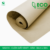  MGH1X - 0.5x50m - CUỘN GIẤY KRAFT GÓI HÀNG MÀU XÁM 