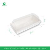  MFHP3T - Hộp giấy kraft thực phẩm - Nắp PET - Trắng - 20x12.5x6 cm 