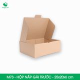  M73 - 25x20x6 cm - Thùng hộp carton trơn đóng hàng 