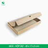  MD2 - 25x17x3 cm - Thùng hộp carton - Hộp dẹt trơn đóng hàng 