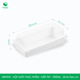  MFHPxT - Hộp giấy kraft thực phẩm - Nắp PET - Trắng - Nhiều Size 