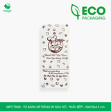  MFT1T3NN - Túi bánh mì trắng in nâu đỏ - "Đầu bếp" - 24x9.5x4.5 cm 