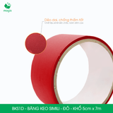  BKS1D - Băng keo Simili - Đỏ - Khổ 5cm x 7m - 6 cuộn/cây 
